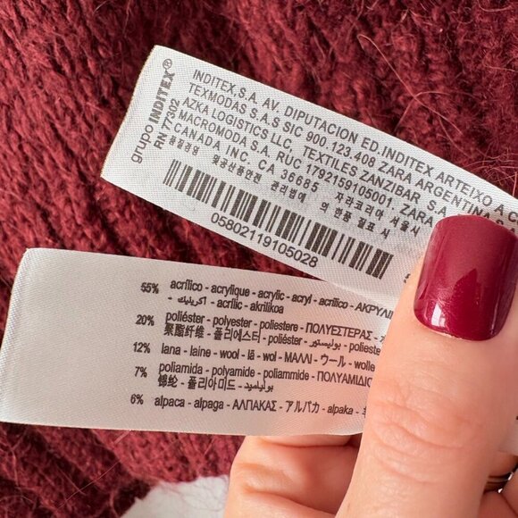 Zara Wool Alpaca Blend Striped Knit Sweater Blogger Fav Size Small - Picture 12 of 12